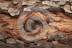 Detailed close up aged tree bark displays captivating textures and patterns