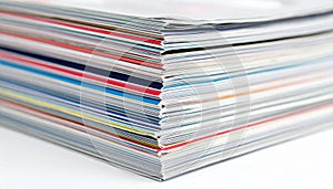 Corner View of a Stack of Magazines