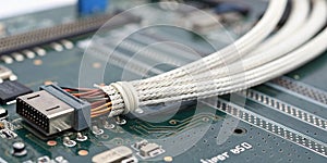 Computer wire texture close-up