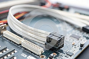 Computer wire texture close-up