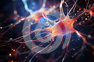 Detailed close up offers insight into the anatomy of a nerve cell
