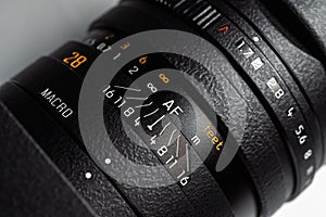 Detailed close up photo of Leica Q2 wrapped in protective skin decal