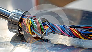 Complex Industrial Wiring Harness Close-Up