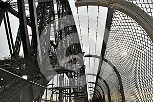 Detailed close-up steelwork on Sydney Harbour Bridge