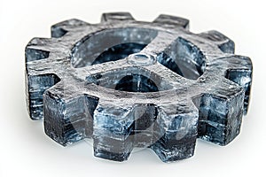 Detailed Close-up of a 3D Printed Gear