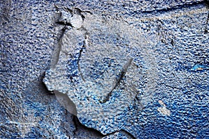 Detailed close up surface of cracked and weathered concrete walls in high resolution