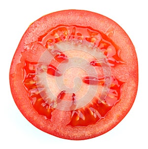 A detailed close-up of a Tomato slice