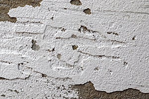 Detailed close up view on aged concrete walls with cracks and lots of structure