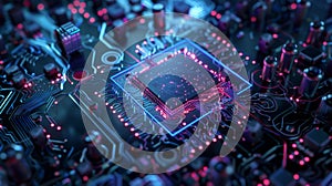 Close Up View of Computer Chip, Quantum Computers