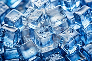 Close Up View of Ice Cubes as a Background