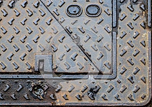 Detailed close up view on metal and steel surfaces