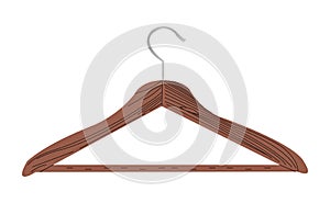 Detailed coat hanger illustration, isolated on white