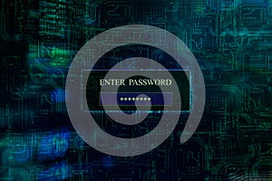 Enter your safe password on digital screen