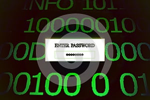 Enter your safe password on digital screen