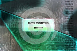 Enter your safe password on digital screen