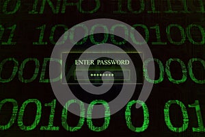 Enter your safe password on digital screen