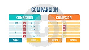 Detailed Comparison Chart: Data Analysis Infographic, vector design Generative AI