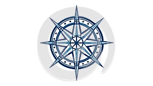 Detailed Compass Rose, Maritime Navigation, vector design Generative AI