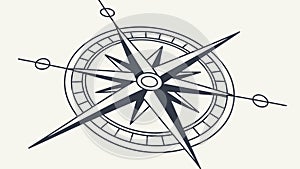 Detailed Compass Rose Navigation Direction Exploration Tool, vector design Generative AI