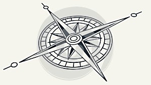 Detailed Compass Rose for Precise Navigation and Exploration, vector design Generative AI