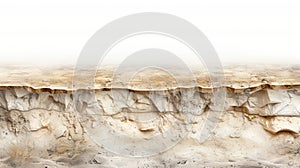 Detailed cross-section of earth layers showcasing geological strata and sedimentary rock formations photo