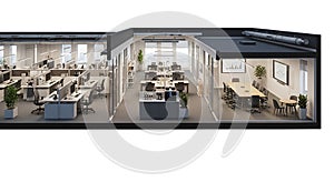 Cross-Section of Modern Office Space