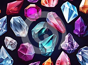 Detailed crystal background realistic high quality K