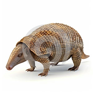Giant Armadillo 3D Render: Detailed Close-Up View photo