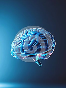 Detailed 3D Render of a Human Brain, Perfect for Educational or Medical Use