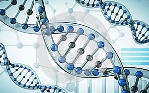 Molecular dna helix structure, genetics and medical science