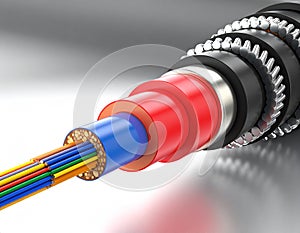 Cross-Section of a High Voltage Power Cable