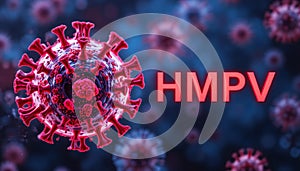 3D Visualization of HMPV Virus Structure photo