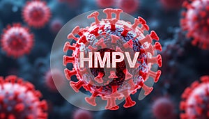 3D Visualization of HMPV Virus Structure photo