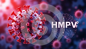 3D Visualization of HMPV Virus Structure photo