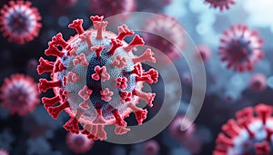 3D Visualization of HMPV Virus Structure photo
