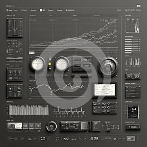 Detailed Data Visualization Dashboard with Graphs and Metrics