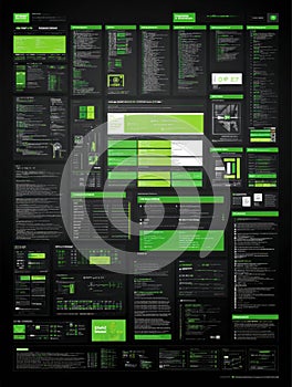 Detailed Design Layout Showcasing User Interface Elements and Data Visualization Techniques for an Interactive