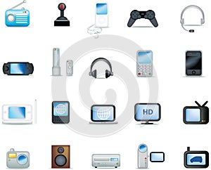 Detailed electronic icons