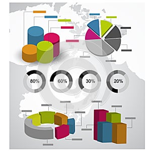 Detailed elements of infographics