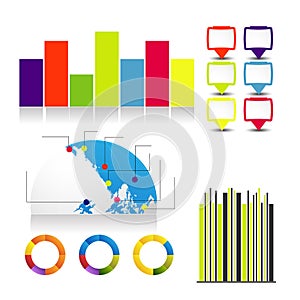 Detailed elements of infographics