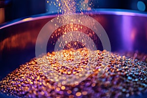 Detailed examination of the nixtamalization process transforming corn grains photo