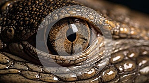 Detailed Eye Of African Crocodile