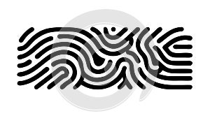 Detailed Fingerprint Identification Pattern Vector, vector design Generative AI