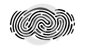 Detailed Fingerprint Security Identification Vector, vector design Generative AI