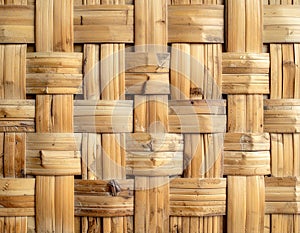 Close-up Texture of Woven Bamboo Strips