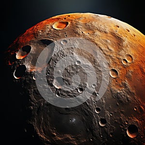 Detailed Full Frame Deimos With Doge Face Crater - Nasa Hdr Hq Photo