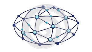 Detailed Global Network Mesh Structure, vector design Generative AI