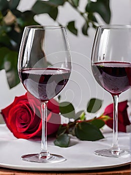 Detailed hearts wine roses cozy sharp