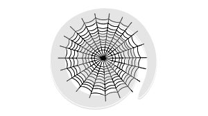 Circular Spider Web Design Element