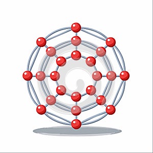 Complex Molecular Network Structure Illustration